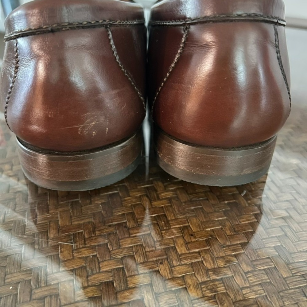Cole Haan Men's 9.5D Pinch Tassel Leather Loafers Shoes Burgundy Preppy Classic - Picture 11 of 16